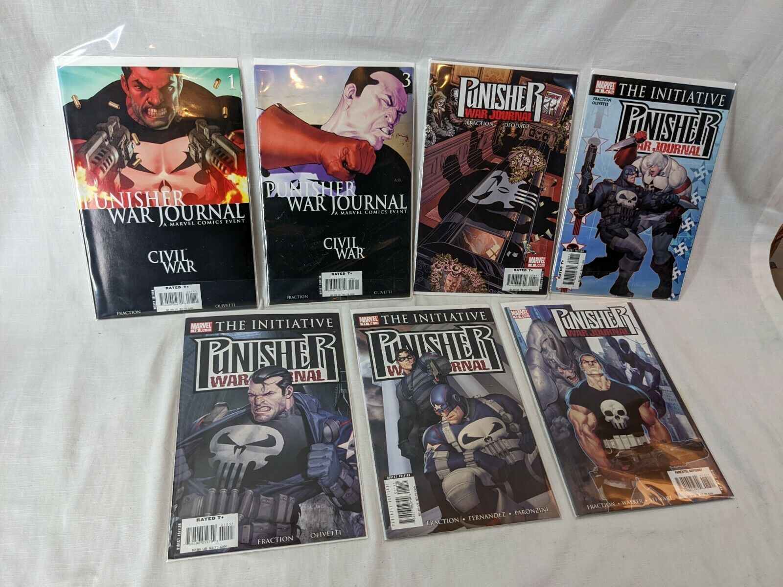 8x Marvel PUNISHER WAR JOURNAL Comic Lot - 1 3 4 8 10 11 13 14 - VG - Fraction