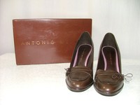 Antonio Melani Nwb Brown Classic Pumps Loafer High Heels Shoes Size 6 1/2 Antonio Melani Nwb Brown Classic Pumps Loafer High Heels Shoes Size 6 1/2