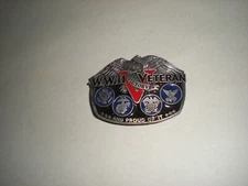 WWII Veteran Metal Belt Buckle The Great American Buckle Co. 1988