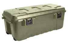 Storage Trunk W/ Wheels 108-Quart Lockable Box Organizer Sturdy Camping Travel