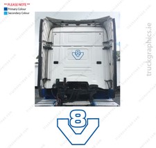 Scania V8 outline Sticker,Graphic R/S Series Topline,  (6)
