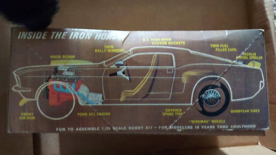 VINTAGE AMT IRON HORSE MUSTANG MODEL KIT. ALREADY STARTED eBay