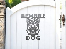 BEWARE OF GERMAN SHEPHERD -- Dog Metal Sign No Trespassing Keep Out Plasma Cut