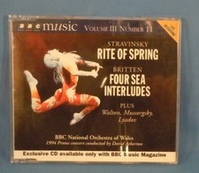 CD - Stravinsky RITE OF SPRING Britton 4 SEA INTERLUDES  BBC Music Vol III No 11