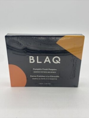 BLAQ Pumpkin Fresh Peepers 5-Pk Hydrogel Eye Masks Reduce Fine Lines & Puffiness