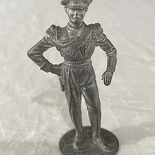 20thc English Pewter Figure by Chas C. Stadden  Scots Guards 90mm