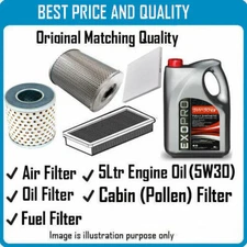 AIR OIL FUEL CABIN FILTERS  AND 5L ENGINE OIL FOR  FOR VW OEM QUALITY 2363 4015