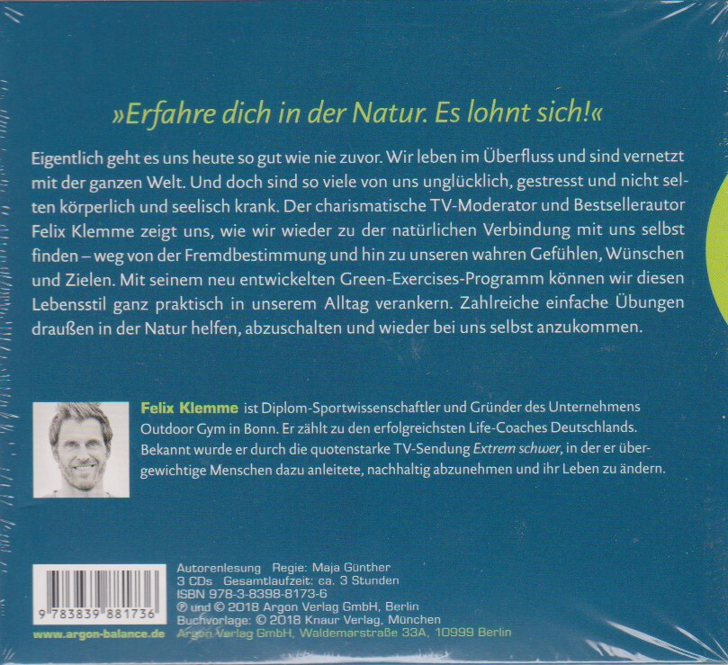 Thumbnail - Felix Klemme Raus Hörbuch Cd Bn 01155