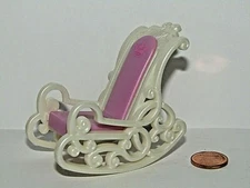Playmobil Miniature Princess Castle Furniture white pink Rocking Chair Seat C31