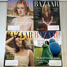 Lot of 4 Harpers Bazaar Magazines 2022 Haim Ellis Ross Kidman Schafer Art Home