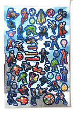 vianille - 50 MINI Stickers Marvel Avengers - taille de la planche  23 x 15 cm