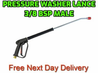 PRESSURE WASHER GUN 15° BENT END LANCE HEAVY DUTY JET WASH/KARCHER 3/8 BSP MALE