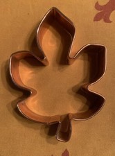 Large Leaf Copper Cookie Cutter Fall Autumn O...