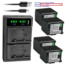 Kastar Battery LTD2 USB Charger for BP-820 & Canon XA25, XA30, XA35, XA40 Camera