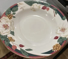 vintage TIENSHAN White Magnolia Flower Bowls Soup