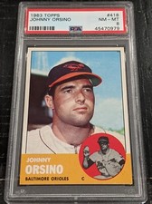 1963 Topps Johnny Orsino PSA 8 NM-MT DEAD CENTERED #418 Original Vintage Orioles
