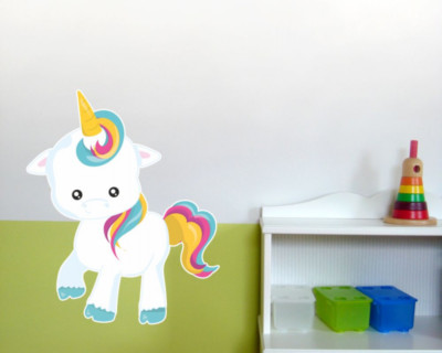 Samunshi Kleines Einhorn Wandtattoo Wandaufkleber Kinderzimmer  5 Größen