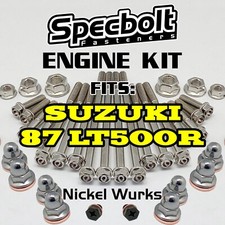 1987 Lt500r Engine Bolt Kit For Suzuki Quadzilla Specbolt Nickel Wurks W Ti Look