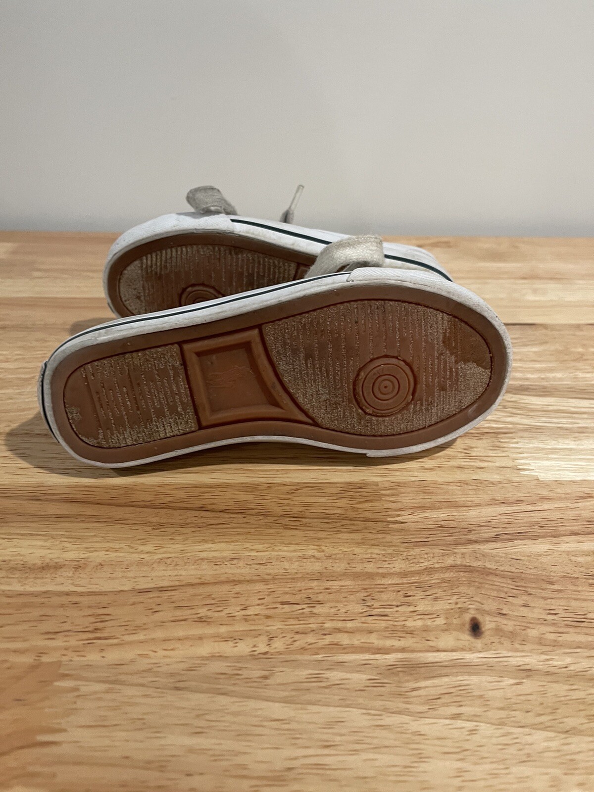 Scarpe sneakers Polo Ralph Lauren bianche in pelle blu pony giovanili taglia 10 5