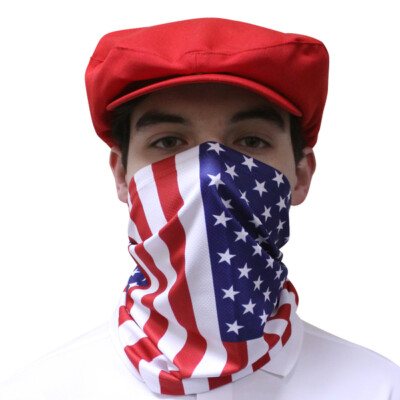 BUY 2 Get 2 free. US Flag Face Sun Mask Neck Gaiter Balaclava Headwear Bandana