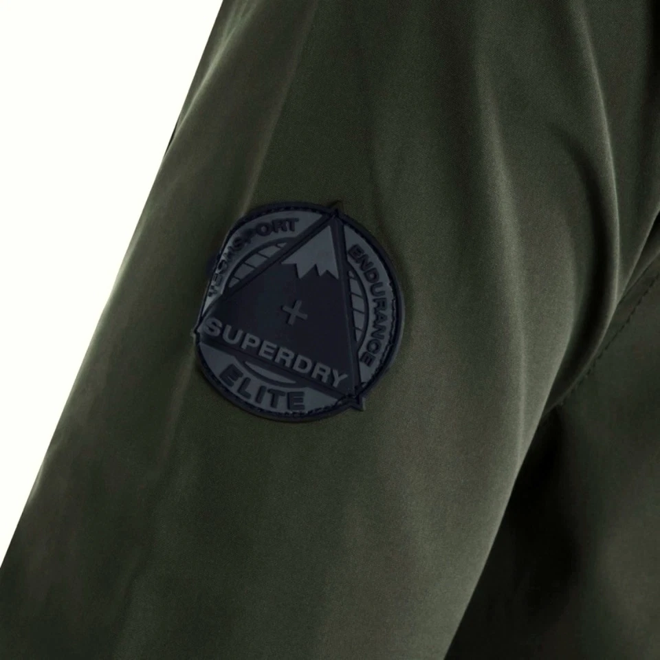 Superdry jacket men's size XXL hooded khaki windcheater - Image 4 of 4