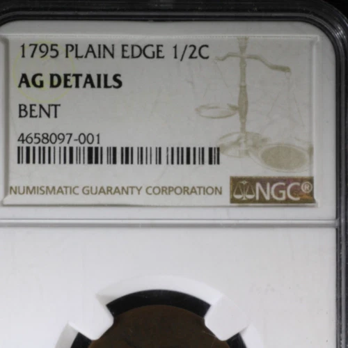 1795 1/2c Liberty Cap Half Cent Lettered Edge NGC Ag Details!!!