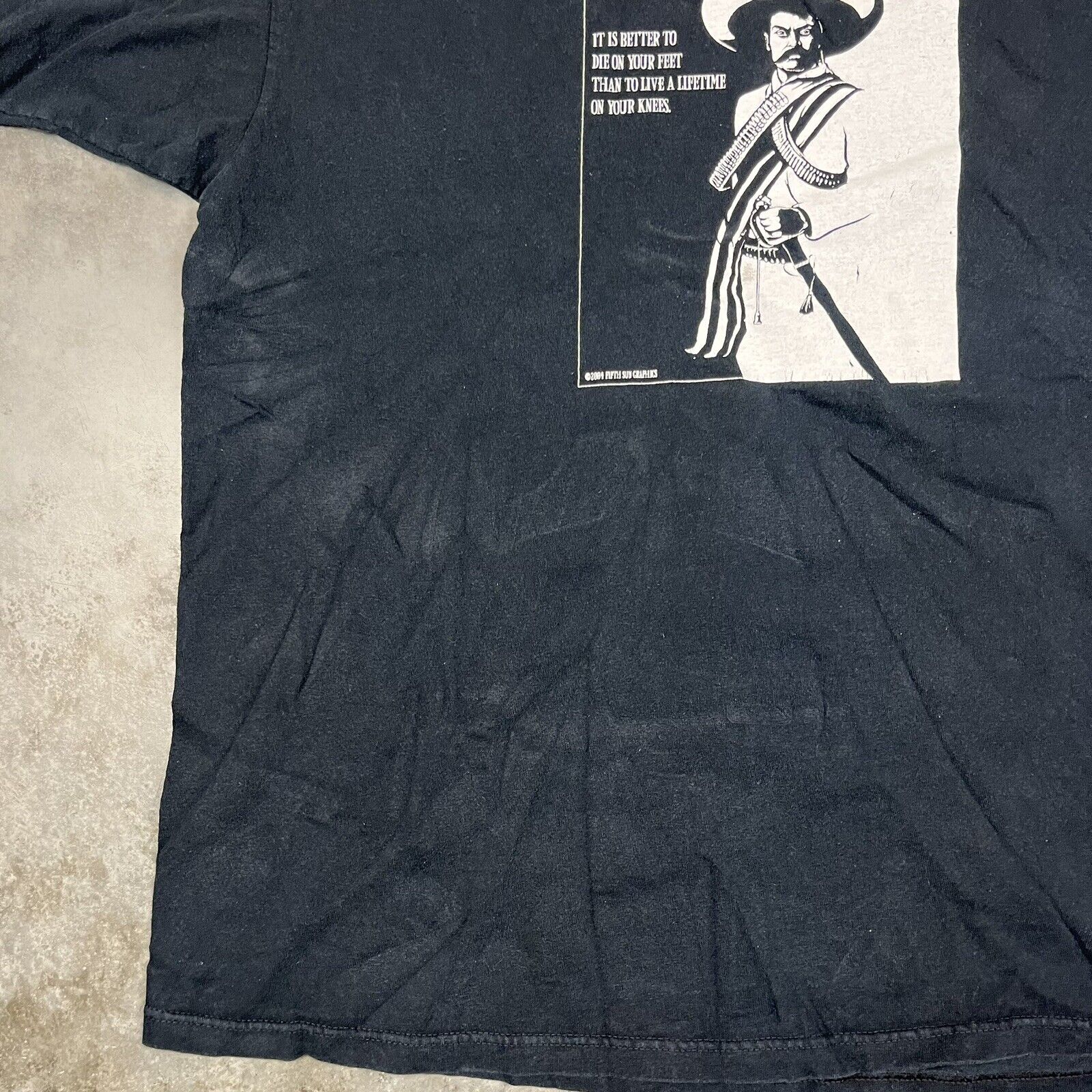 Emiliano Zapata T Shirt Mens XXL Black Anchor Blu… - image 2