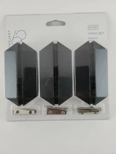 Project 62 Hexagonal Galaxy Shield Hook Set Flat Blk Finish 3 Pack New
