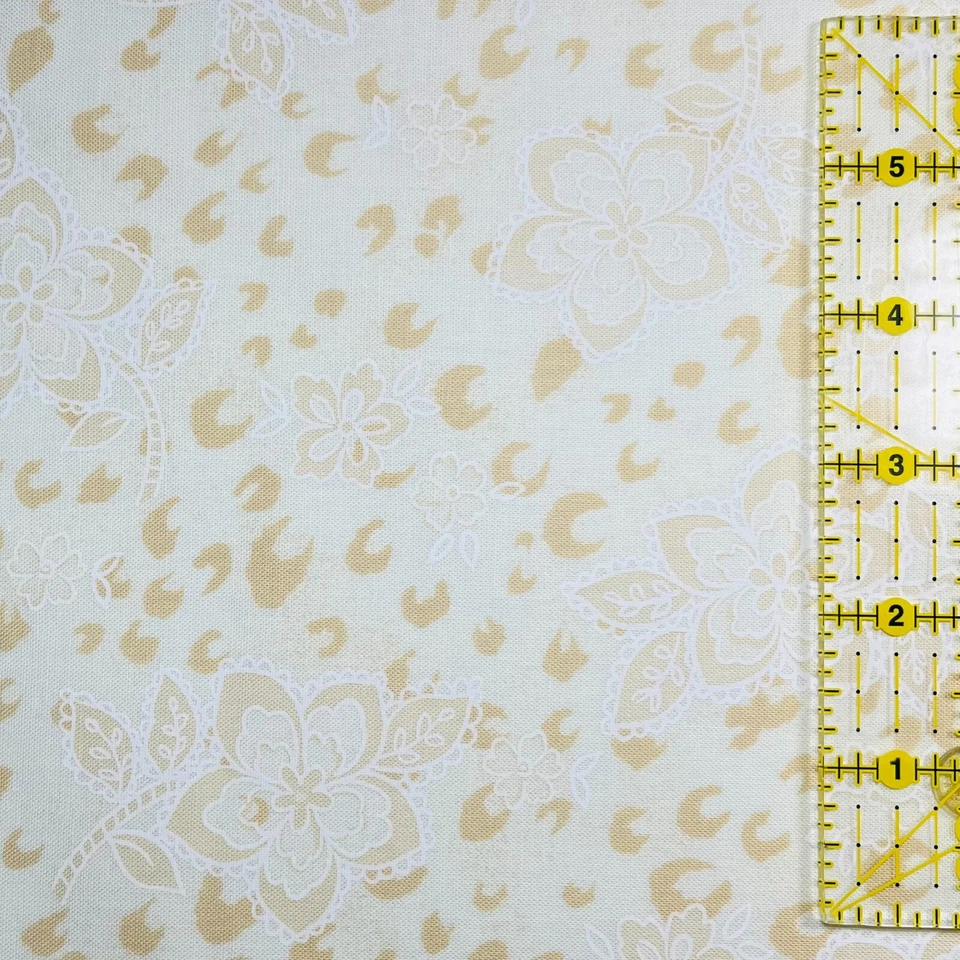 Lotus and Leopard Print Floral Fabric by Hi-Fashion Fabrics 1/2 YARD 100% Cotton - Image 3 of 4