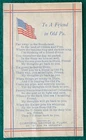1917 8th Pennsylvania Poem WW1 Litho Postcard WWI Soldier military war AEF PA