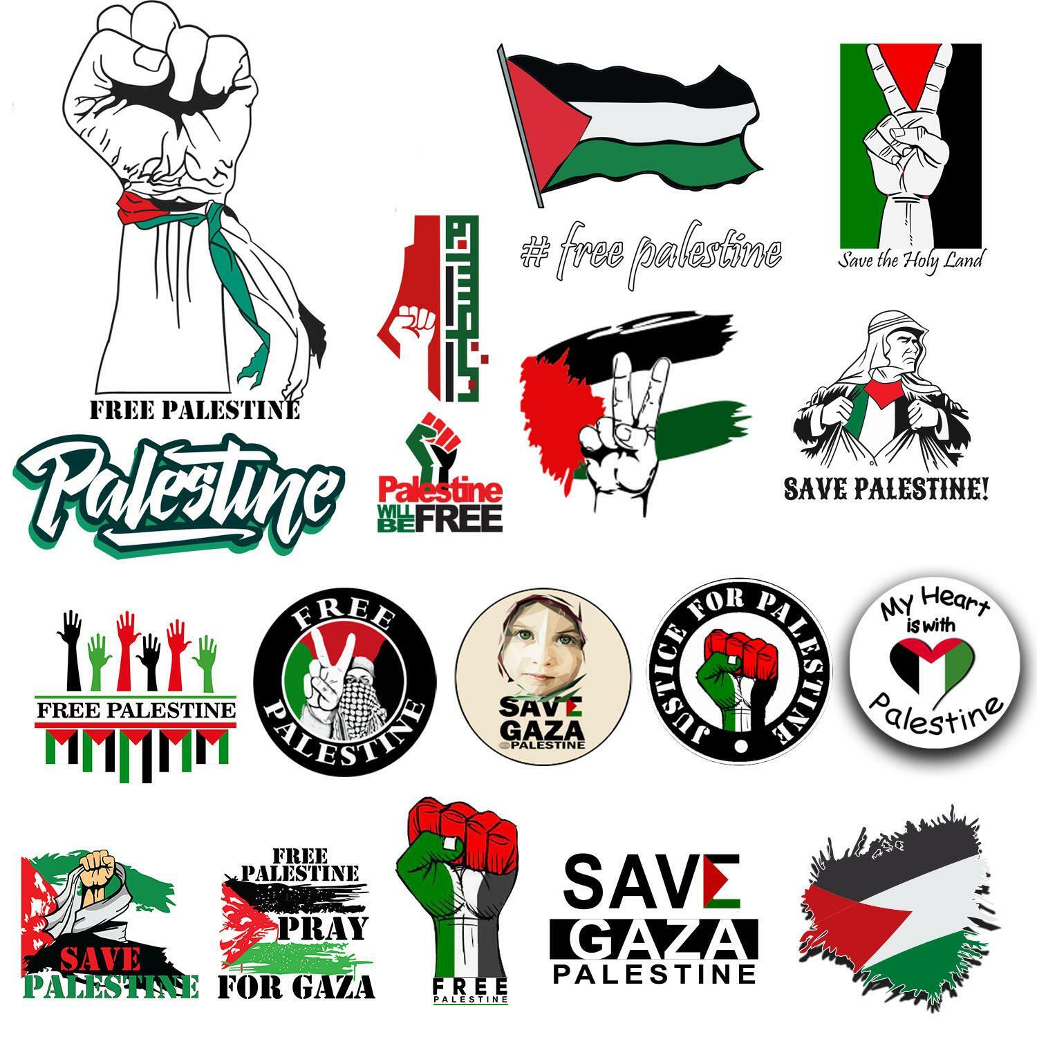 Adesivo In Vinile 3S MOTORLINE 'Free Palestina' – 4 Pollici, Bianco Opaco, Per Auto, Impermeabile, Con Nastro Di Trasferimento