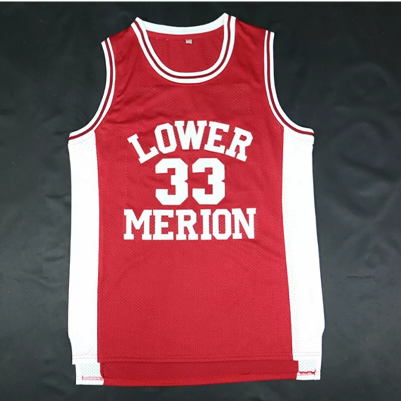 Kobe Bryant Lower Merion High School Sewn Red Basketball Jersey Size XL