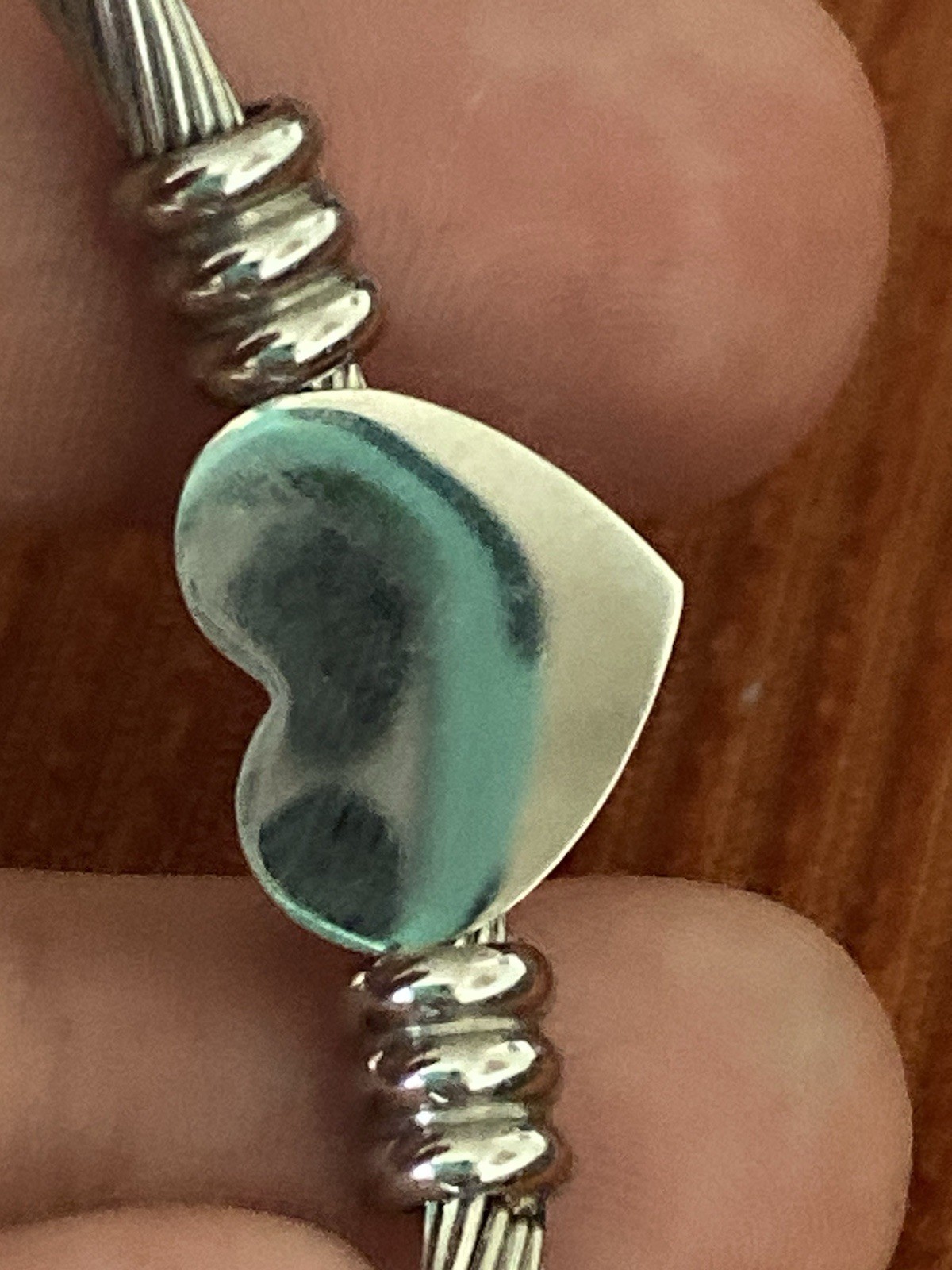 Letter Initial J Monogram Bracelet Silvertone Cab… - image 4