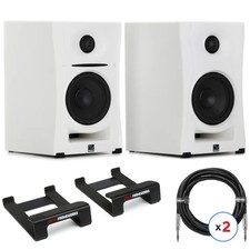 Kali Audio LP-UNF Powered Studio Monitor Pair with Wedge Stands and Cables -