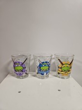 Teenage Mutant Ninja Turtles 3 Mini Shot Glasses 2010 Viacom