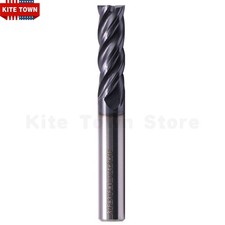 4 Flute 3/8" x 1-1/4" x 3" Variable Helix Solid Carbide End Mill AlTiN Coated