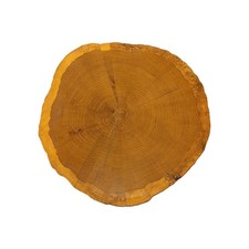 Tavolino Rotondo da Salotto o da Caffè Arte Povera in Legno Rovere L70xH45 Cm