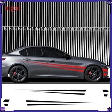 2pcs Long Side Stripe Vinyl Car Decal Racing Sport Diy Auto Decoration Decal Set