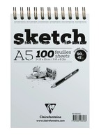 Clairefontaine 5X Sketch, Skizzenblock A5 , 100 Blatt Elfenbein 96646C