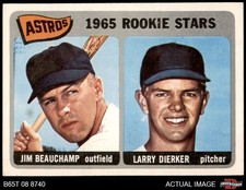 1965 Topps #409 Larry Dierker / Jim Beauchamp Astros RCs RC 7 - NM