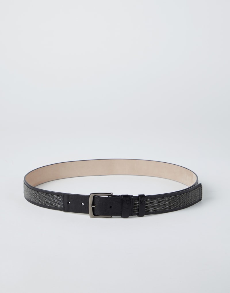 BRUNELLO CUCINELLI WOMEN'S BLACK LEATHER BELT MSRP $2085