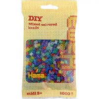 Hama® BüGelperlen Midi - Transparent Glitter Mix 1000 Perlen.