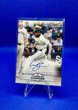 2025 Topps Stadium Club Chandler Simpson RC SCBA-CSI Rookie On Card Auto Rays
