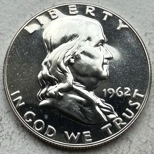 1962 Proof Franklin Half Dollar 90% Silver-INV#8750