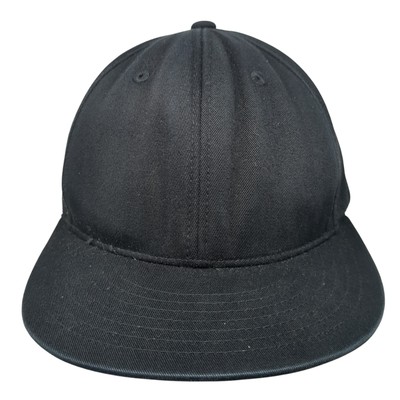KB ETHOS Snapback Hat Black One Size Adjustable Solid Vent Holes Blank