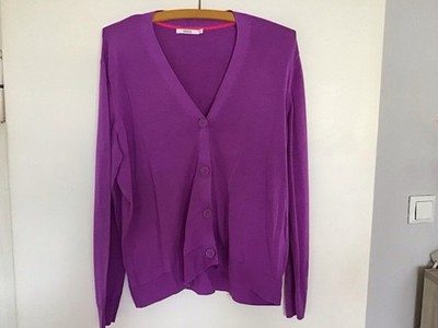 Cecil Damen Feinstrickjacke Größe L Lila