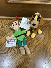 Lot Of 2 The Disney Store Mini Bean Bag Peter Pan Nana Plush Toys