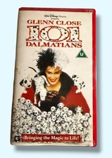 101 Dalmatians VHS Video Tape Walt Disney Live Action Glenn Close Vintage PAL