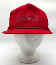 Vintage Chevy Corvette 1,000,000th Car Hat Red Adjustable Rope Made in USA