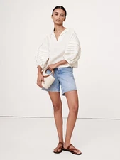 Banana - Linen Peasant Blouse